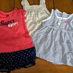 3 baby girl summer outfits 6 month